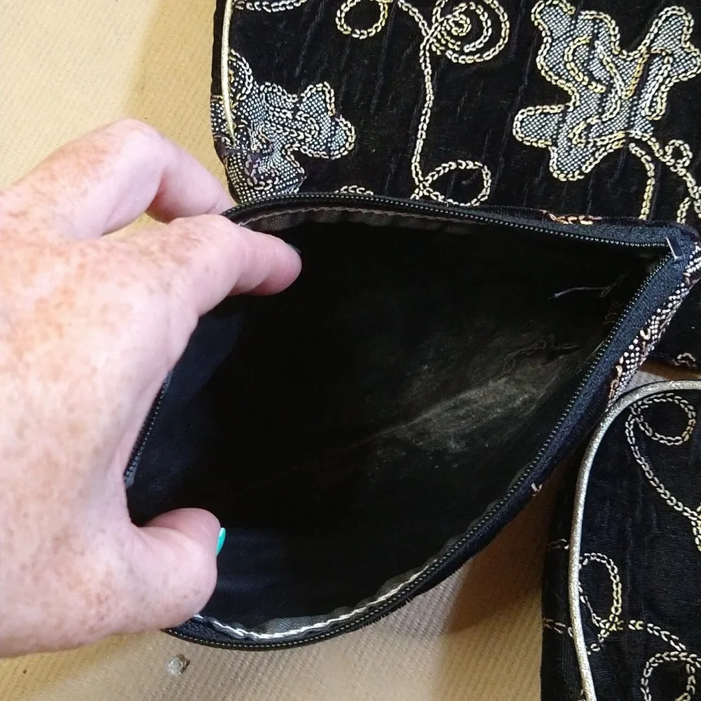 Bundle: VINTAGE Three Matching Makeup Bags